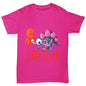 Personalised Dinosaur Letter S Girl's T-Shirt 