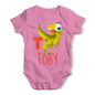 Personalised Dinosaur Letter T Funny One-piece Infant Baby Bodysuits Babygrows Onesie