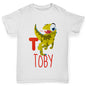 Personalised Dinosaur Letter T Boy's T-Shirt