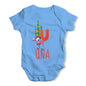 Personalised Dinosaur Letter U Funny One-piece Infant Baby Bodysuits Babygrows Onesie
