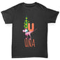 Personalised Dinosaur Letter U Boy's T-Shirt