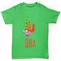 Personalised Dinosaur Letter U Girl's T-Shirt 