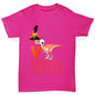 Personalised Dinosaur Letter V Girl's T-Shirt 