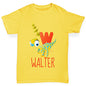 Personalised Dinosaur Letter W Girl's T-Shirt 