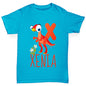 Personalised Dinosaur Letter X Girl's T-Shirt 