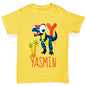 Personalised Dinosaur Letter Y Girl's T-Shirt 