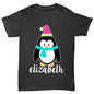 Personalised Cartoon Christmas Penguin Boy's T-Shirt