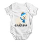 Personalised Cartoon Polar Bear Baby Grow Bodysuit