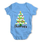Personalised Cartoon Christmas Tree Baby Grow Bodysuit