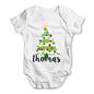 Personalised Cartoon Christmas Tree Baby Grow Bodysuit