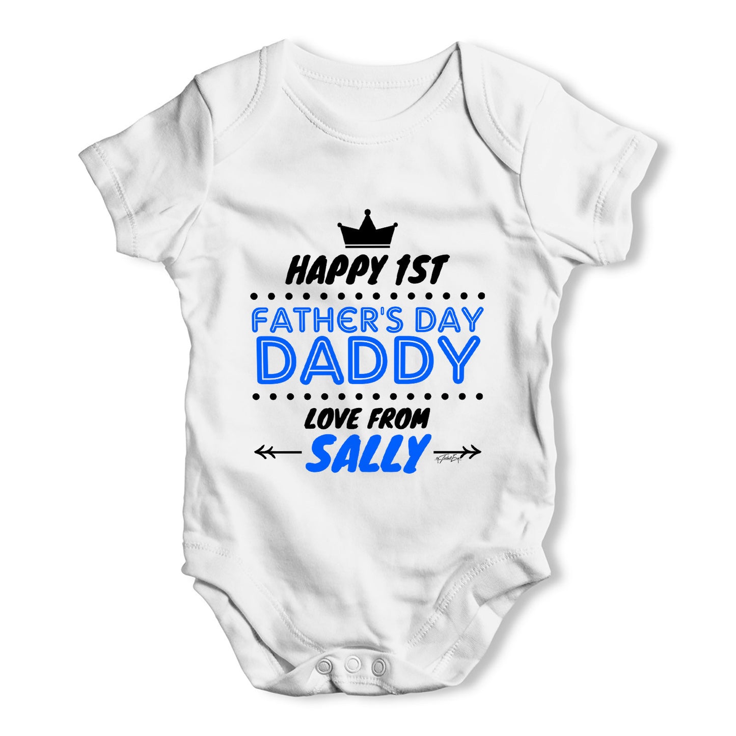 Personalised First Father's Day Baby Grow Bodysuit