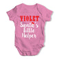 Personalised Santa's Little Helper Baby Grow Bodysuit