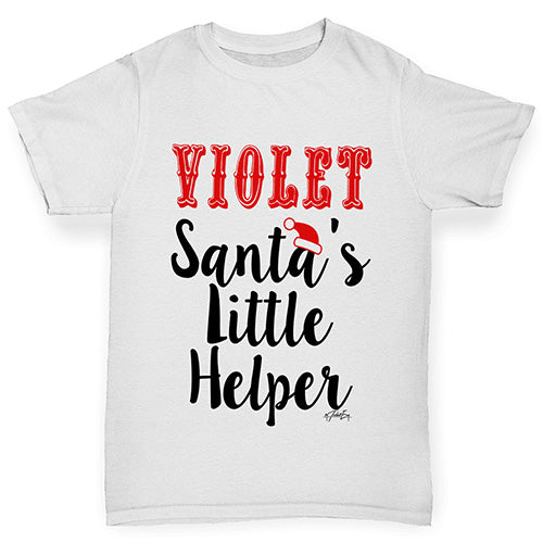Personalised Santa's Little Helper Girl's T-Shirt 