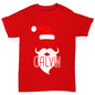 Personalised Hipster Santa Beard Boy's T-Shirt