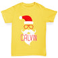 Personalised Hipster Santa Beard Boy's T-Shirt