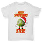 Personalised Merry Sproutmas Hat Girl's T-Shirt 