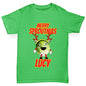 Personalised Merry Sproutmas Antlers Girl's T-Shirt 