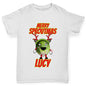 Personalised Merry Sproutmas Antlers Girl's T-Shirt 