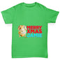 Personalised Cartoon Christmas Turkey Girl's T-Shirt 