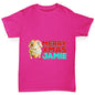 Personalised Cartoon Christmas Turkey Girl's T-Shirt 