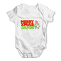 Personalised Cartoon Christmas Mince Pie Baby Grow Bodysuit