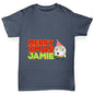 Personalised Cartoon Christmas Mince Pie Boy's T-Shirt