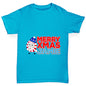Personalised Cartoon Christmas Peppermint Candy Girl's T-Shirt 