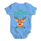 Personalised Christmas Reindeer Sweater Baby Grow Bodysuit