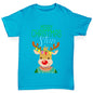 Personalised Christmas Reindeer Sweater Girl's T-Shirt 