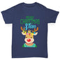 Personalised Christmas Reindeer Sweater Girl's T-Shirt 
