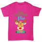 Personalised Christmas Reindeer Sweater Girl's T-Shirt 