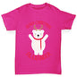 Personalised Beary Christmas Girl's T-Shirt 
