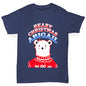 Personalised Polar Bear Christmas Jumper Girl's T-Shirt 