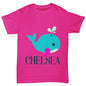 Personalised Cute Whale Girl's T-Shirt 