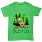 Personalised Christmas Trees Reindeer Girl's T-Shirt 