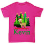 Personalised Christmas Trees Reindeer Girl's T-Shirt 
