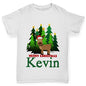 Personalised Christmas Trees Reindeer Girl's T-Shirt 