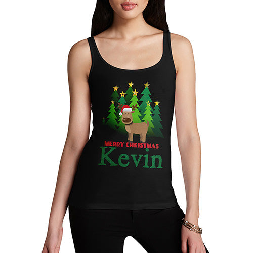 Personalised Christmas Trees Reindeer Women's Tank Top