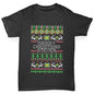 Personalised Ugly Christmas Jumper Trees Boy's T-Shirt