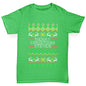 Personalised Ugly Christmas Jumper Trees Boy's T-Shirt