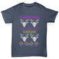 Personalised Ugly Christmas Jumper Reindeer Boy's T-Shirt