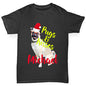 Personalised Christmas Pugs And Kisses Girl's T-Shirt 