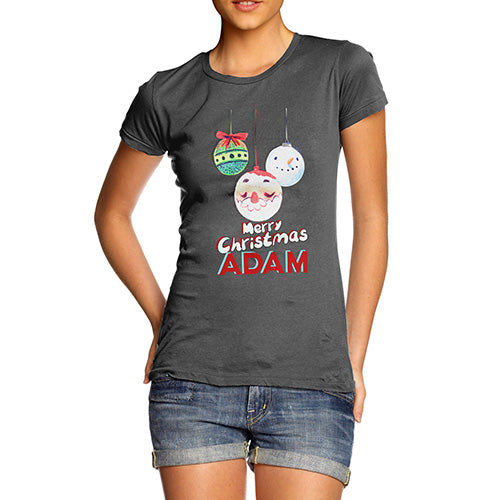 Personalised Christmas Santa Baubles Women's T-Shirt 