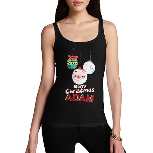 Personalised Christmas Santa Baubles Women's Tank Top