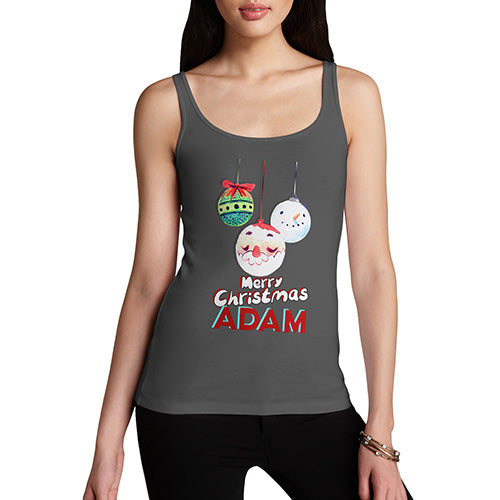 Personalised Christmas Santa Baubles Women's Tank Top