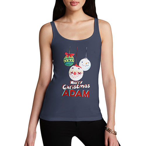 Personalised Christmas Santa Baubles Women's Tank Top