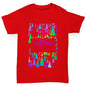 Personalised Christmas Trees Pattern Girl's T-Shirt 