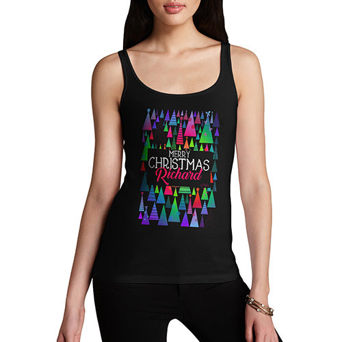 Personalised Christmas Trees Pattern Women's Tank Top