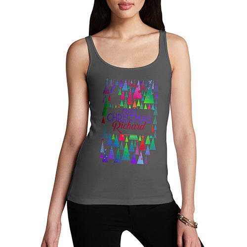 Personalised Christmas Trees Pattern Women's Tank Top