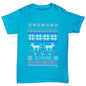 Personalised Moose Ugly Christmas Jumper Boy's T-Shirt